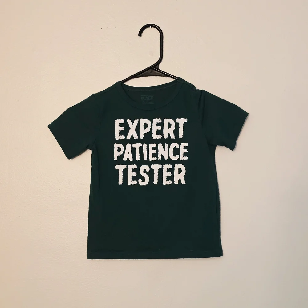 The Children's Place 4T Green 'Expert Patience Tester' Tee